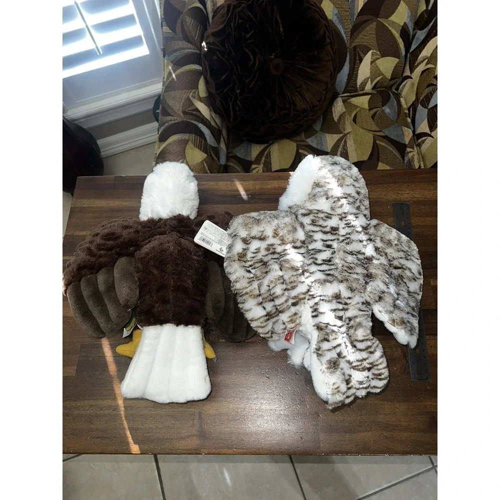 Wild Republic Eagle Bird Brown Owl White Plush Stuffed Animal
